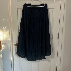 Long womens navy blue skirt